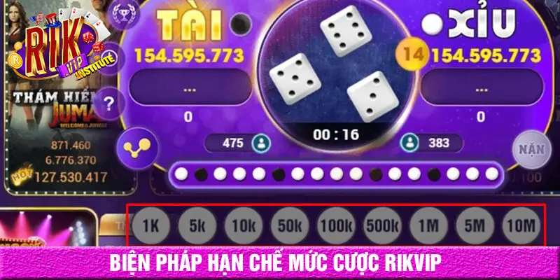 Hạn chế mức cược để chơi cờ bạc trách nhiệm rikvip